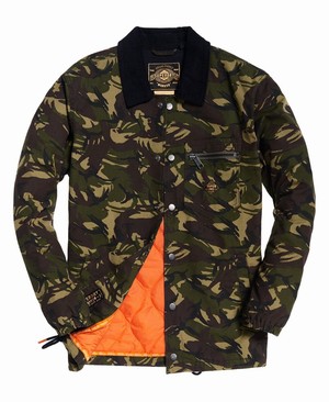 Superdry Supersonic Canvas Férfi Kabát Camo | FDKVP5786